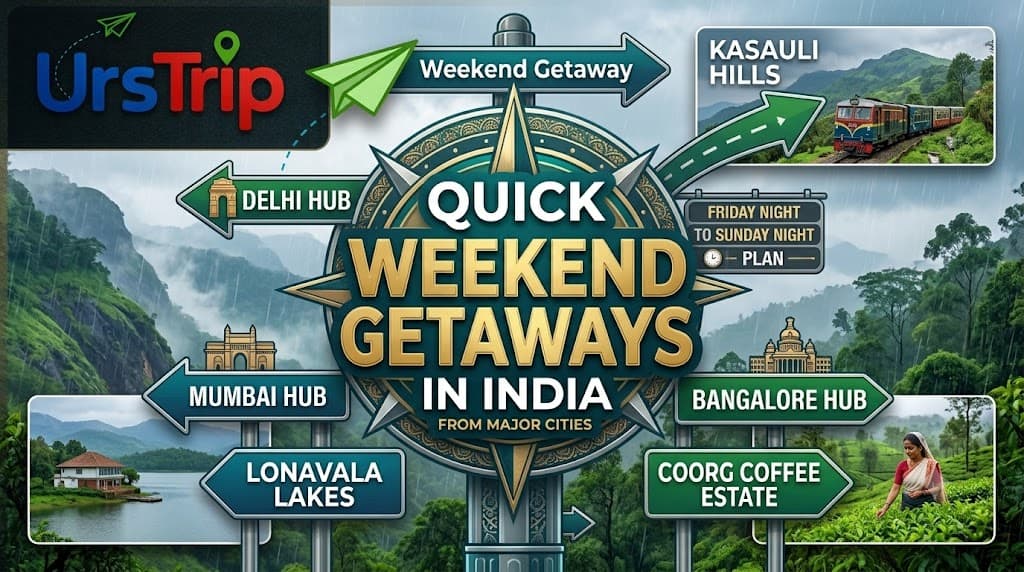 Quick Weekend Getaways in India from Major Cities
