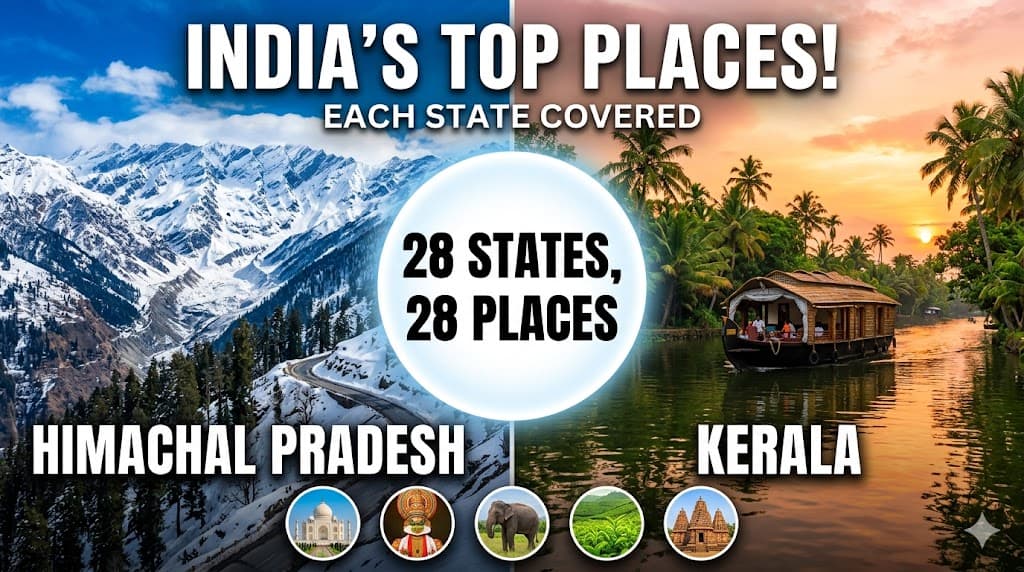 Top Places to Visit in Each Indian State (Complete Travel Guide)